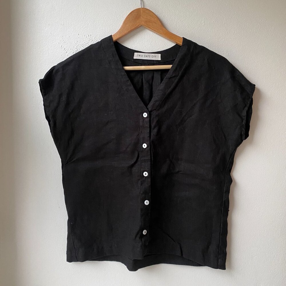Two Days Off Kaneko Top, Black, XS